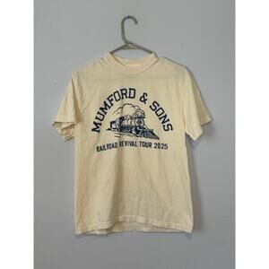 Cream Comfort Colors Heavyweight Mumford & Sons Tour Band T-Shirt - (Size M)